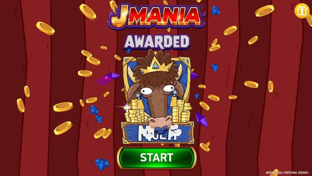 Tampilan antarmuka slot Buffalo da Fortuna dengan tema alam liar