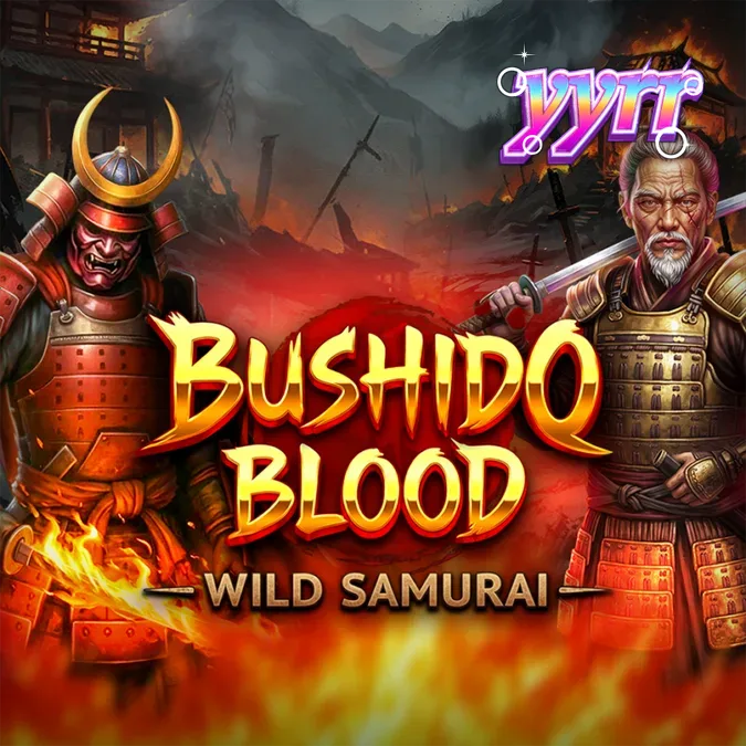 Tampilan visual slot Bushido Blood dengan tema samurai dan latar pegunungan Jepang.